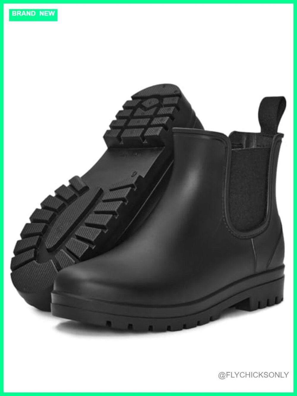 Waterproof Chelsea Rain Boots Non-Slip Removable Insole Arch Support